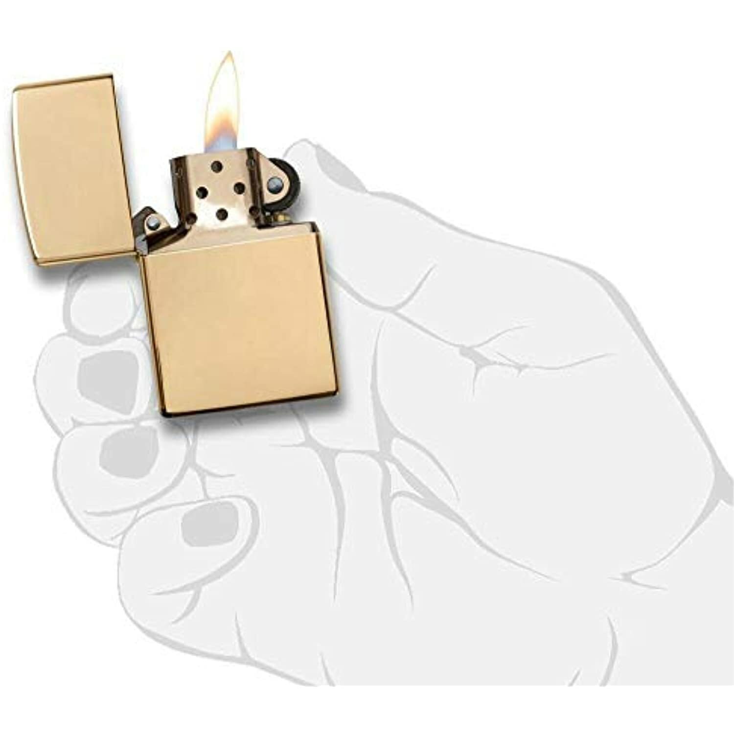 Zippo 254B High Polish Brass Pocket Lighter