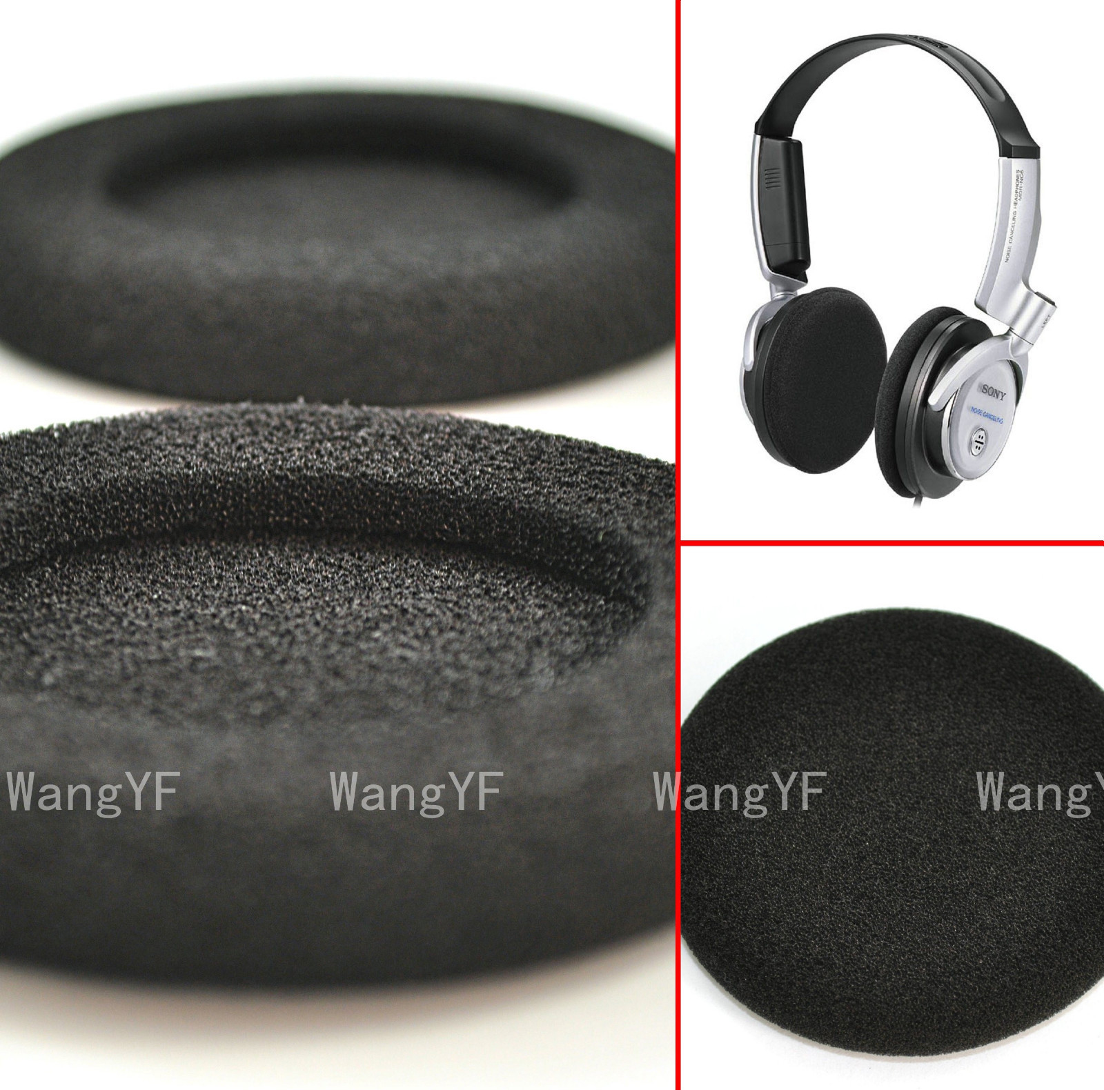 Replacment Thick Foam Ear Pads Cushion For SONY MDR NC6 NC 6 Headphones