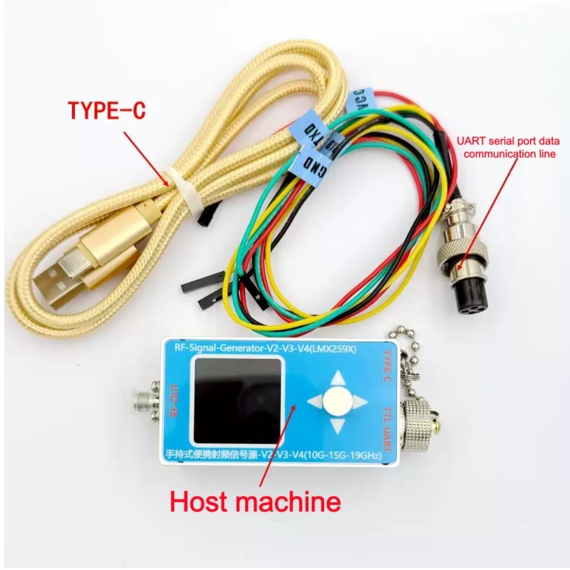 20M -9.8GH RF Signal Source Generator Main Unit+TYPE-C Cable+Communication Cable