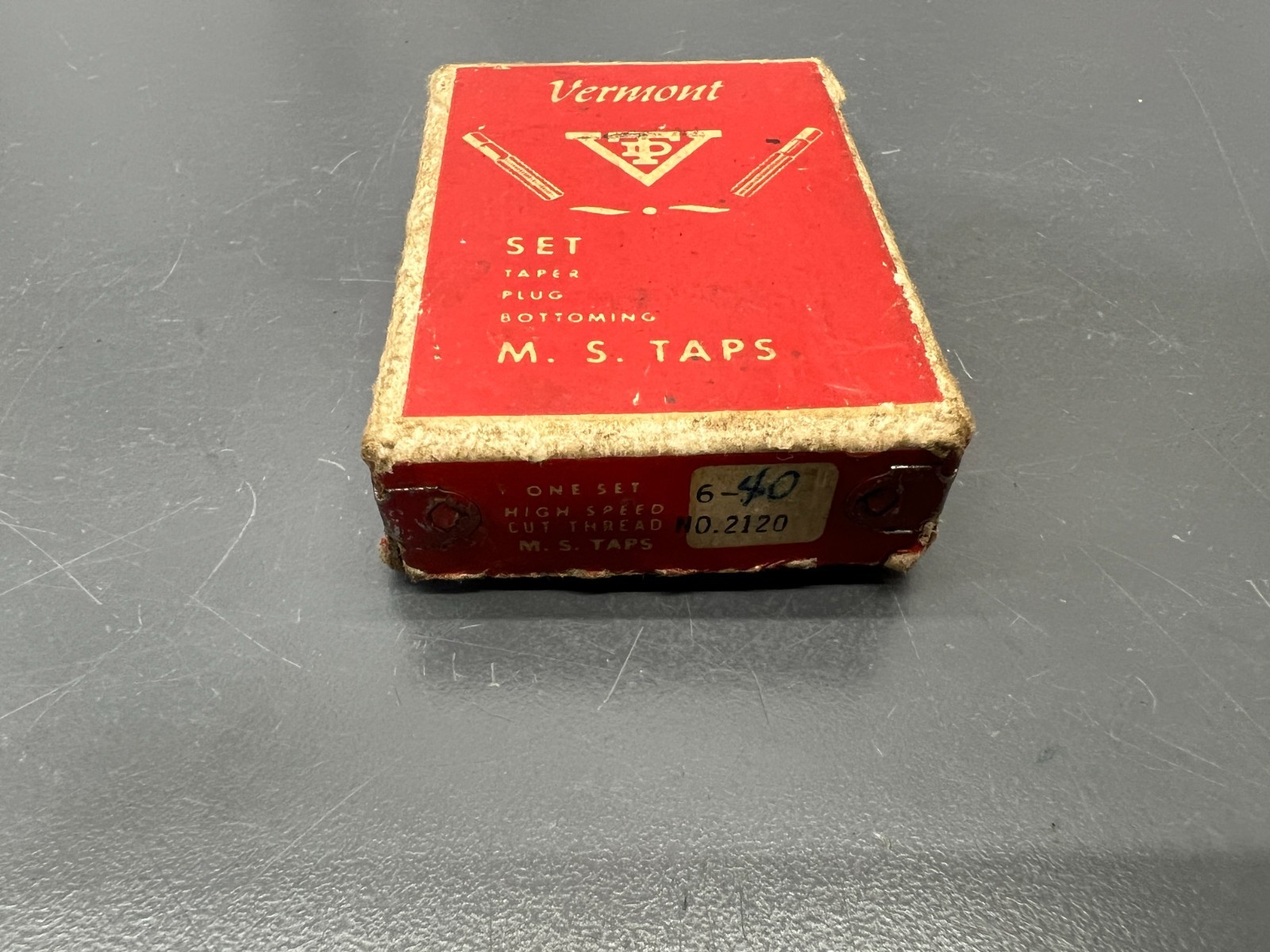 VINTAGE GTD GREENFIELD 6-40 NF HS TAP SET TAPER PLUG BOTTOM - VGC - USA