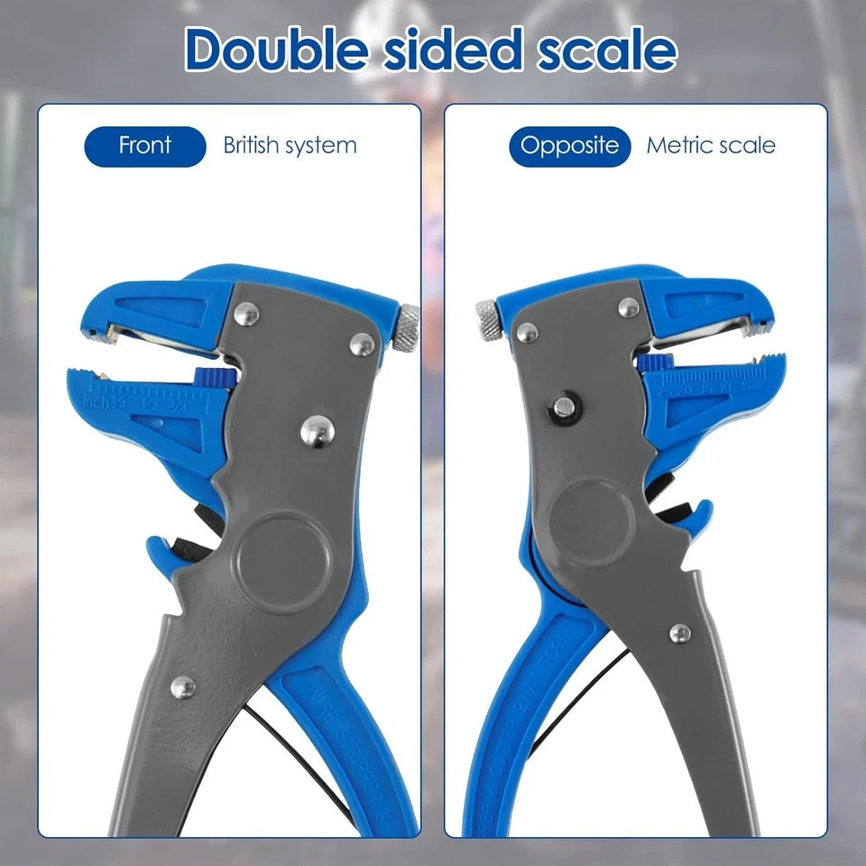 Heavy Duty Self Adjustable Automatic Electrical Wire Stripper Cutter 2-in-1 Tool