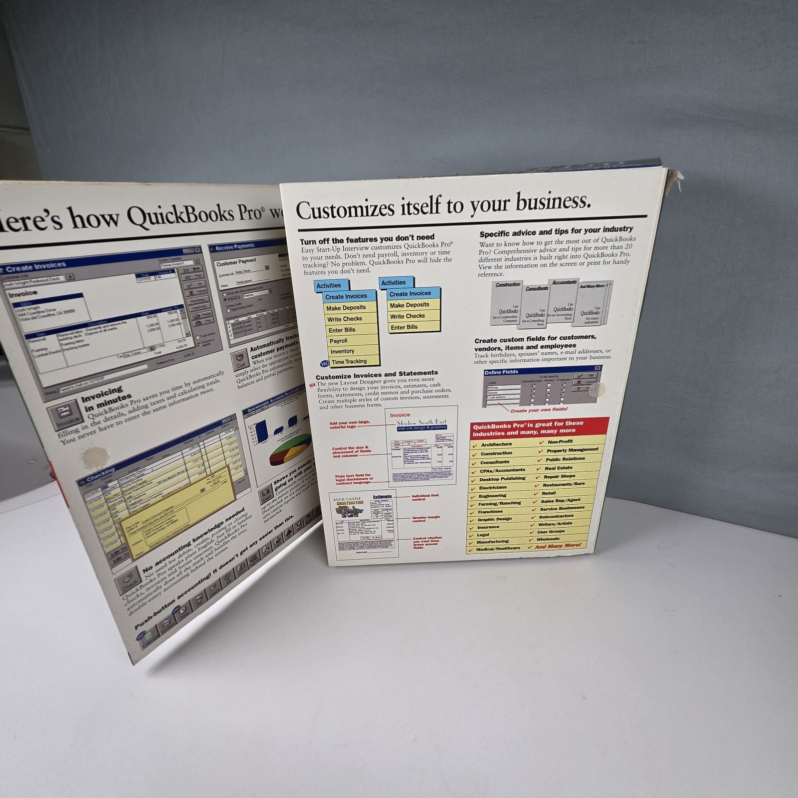 Vintage QuickenQuickbooks Version 5.0 on windows 95 windows 3.1, 3.5” Diskettes