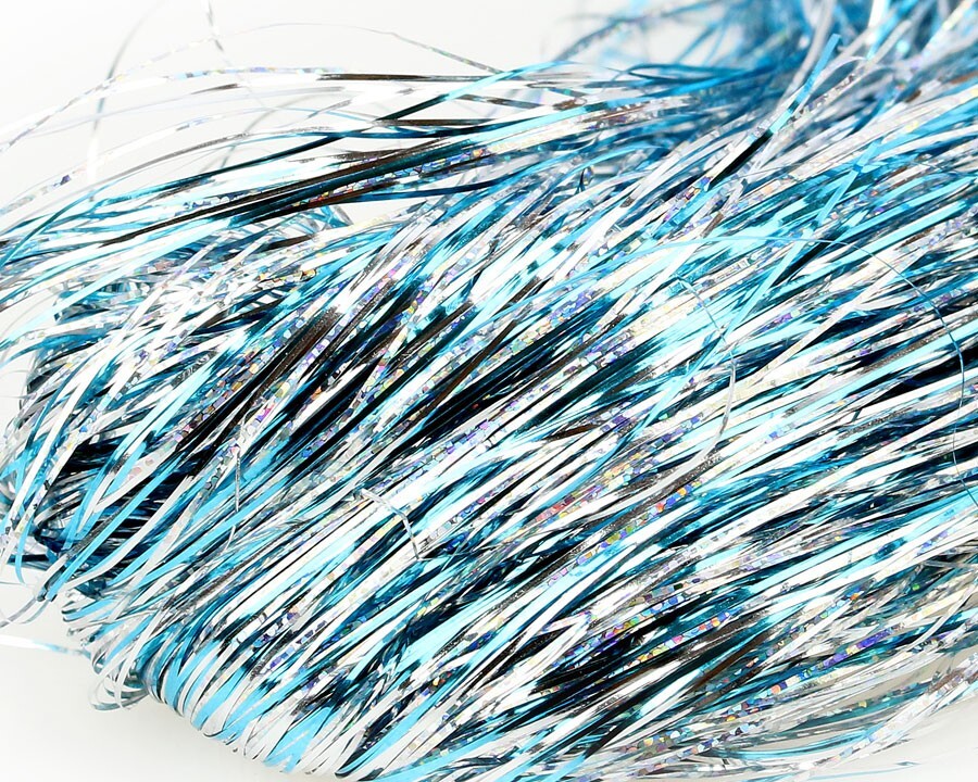Sybai Tinsel Blend Hair - Ice Holographic Silver - Fly Tying Tinsel