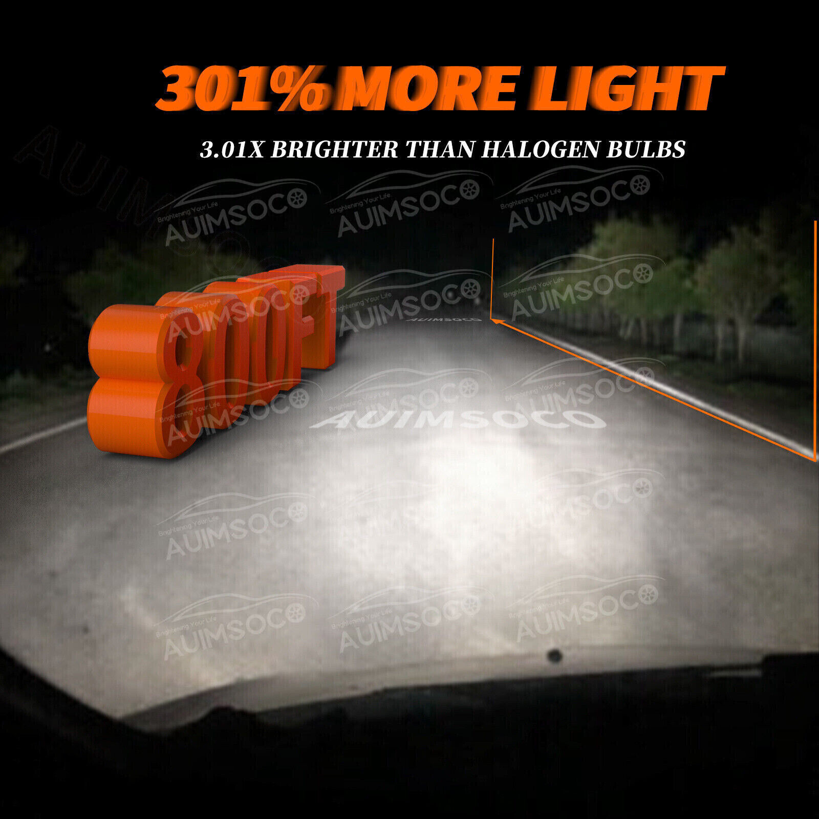 LED Headlight Bulbs Combo Kit 9005 + H11 High Low Beam 6500K White Super Bright