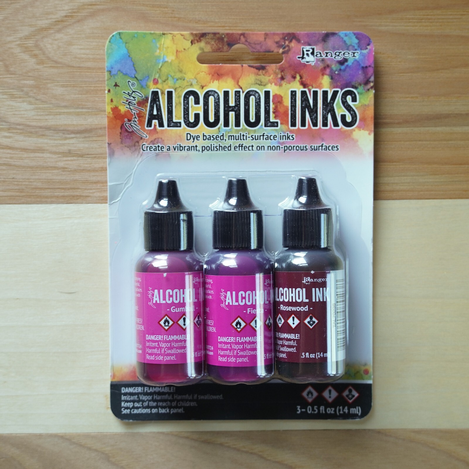 Ranger Tim Holtz ~ Alcohol Inks ~ Red ~ Pinks 3 Pc TAK69638