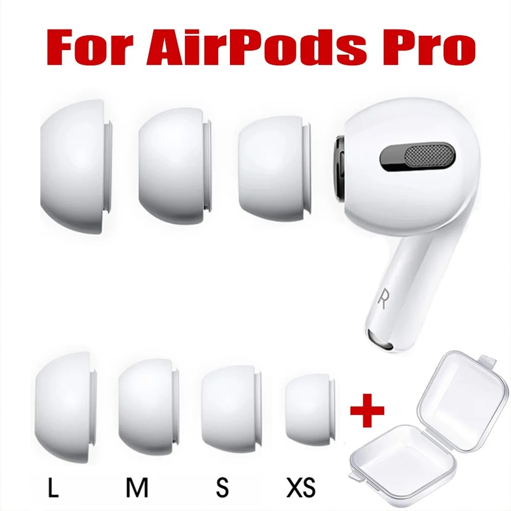 3-PAIRS Ear Bud Tip For Apple AirPod Pro 1&2 Replacement Silicone Rubber X/S/M/L