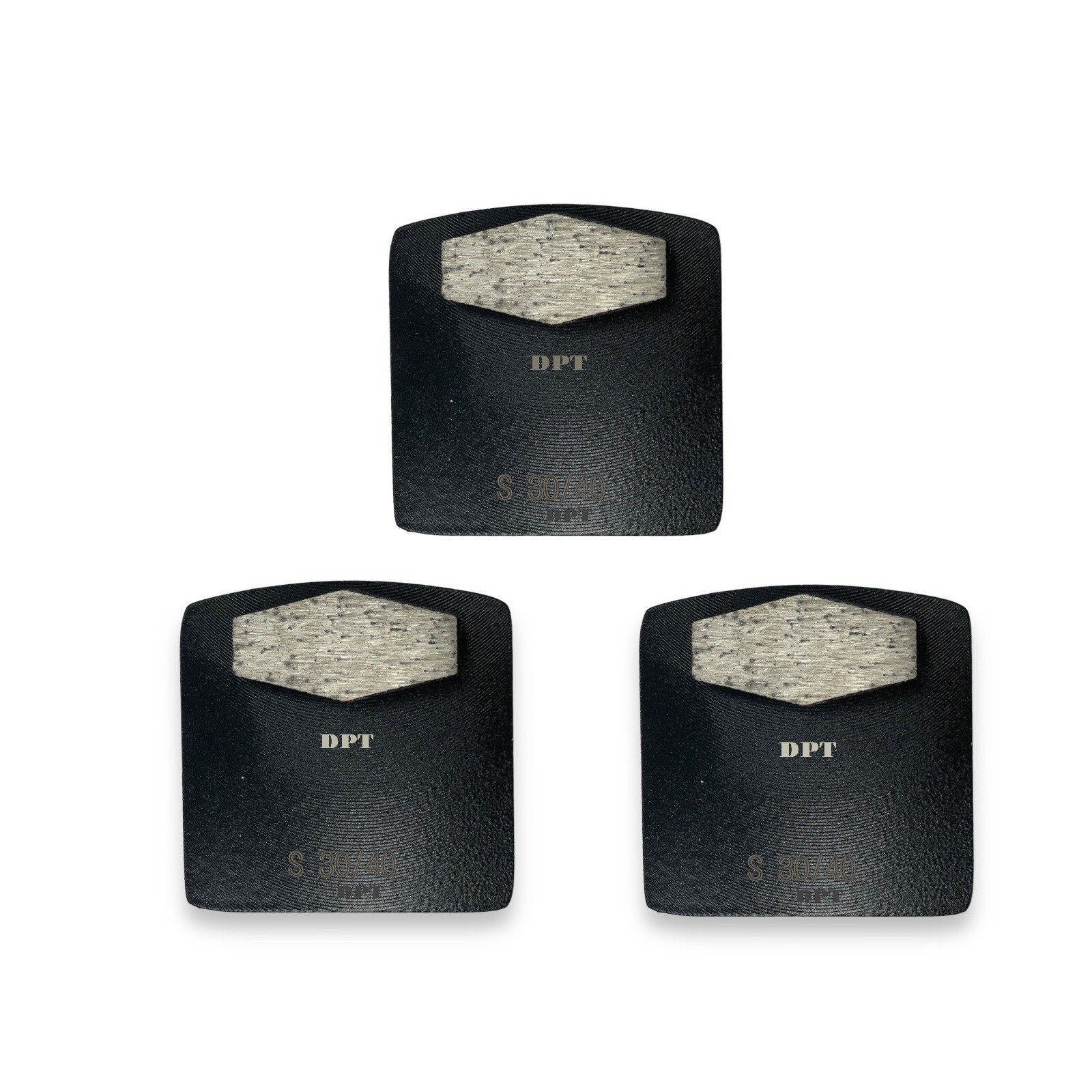 Fit Husqvarna PG series Concrete Grinders Discs Pads Hard Bond 30 Grit 3 Pack