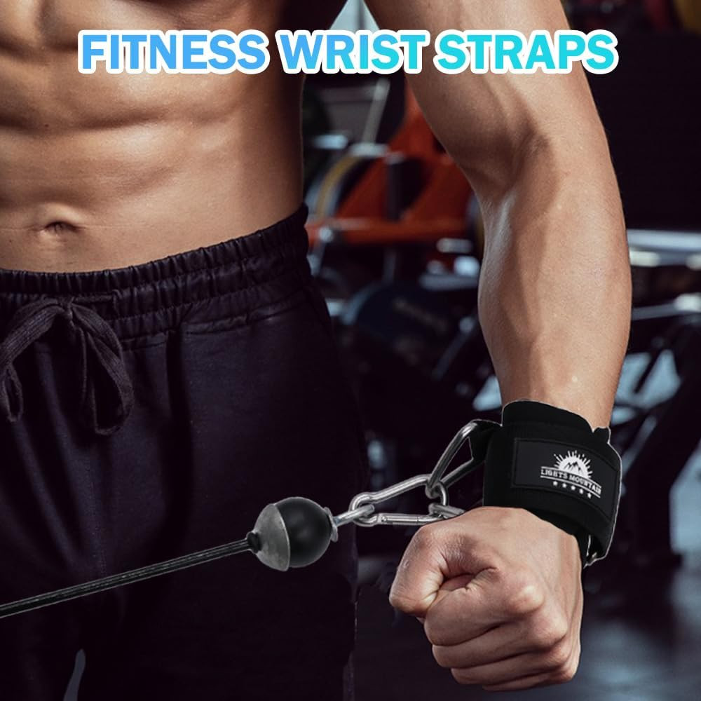 Adjustable Wrist Cuffs Neoprene Padded Straps for Cable