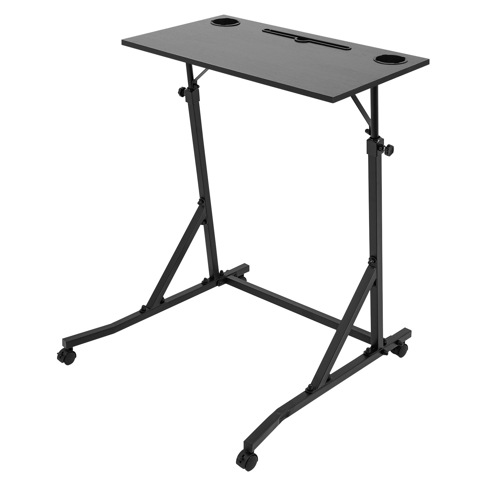 Height Adjustable Standing Desk with Wheels, Rolling Fitness Workstation