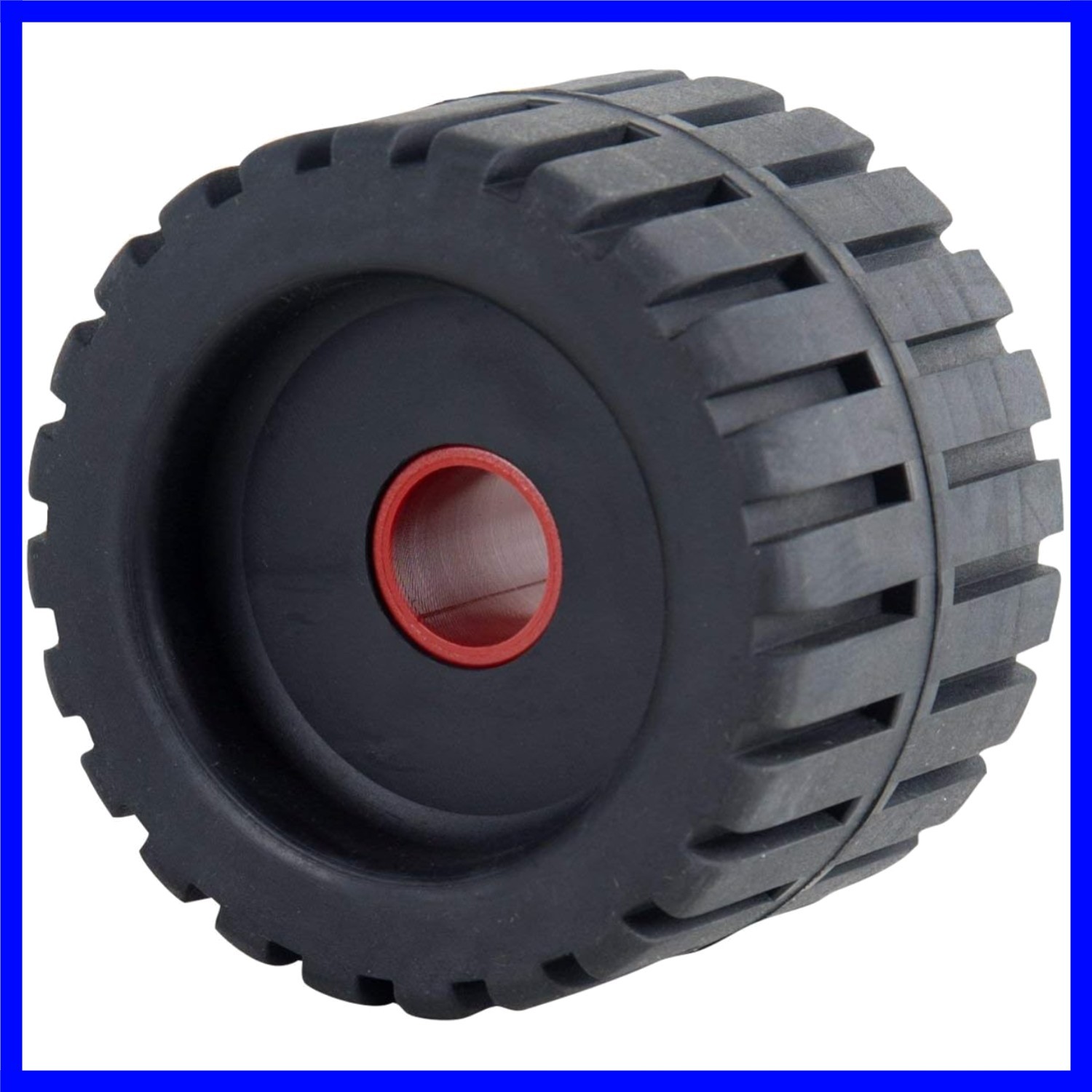 Durable Wobble Roller - 4" Black Rubber Boat Trailer Accessory for Stability