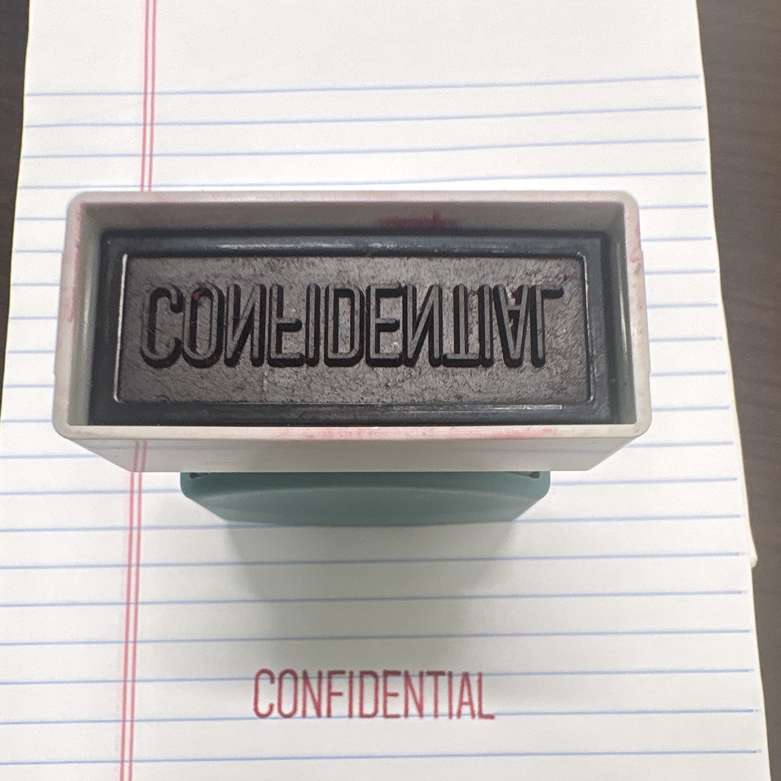 Xstamper 1130 CONFIDENTIAL Pre-Inked Self-Inking Stamp Red Ink Re-Inkable