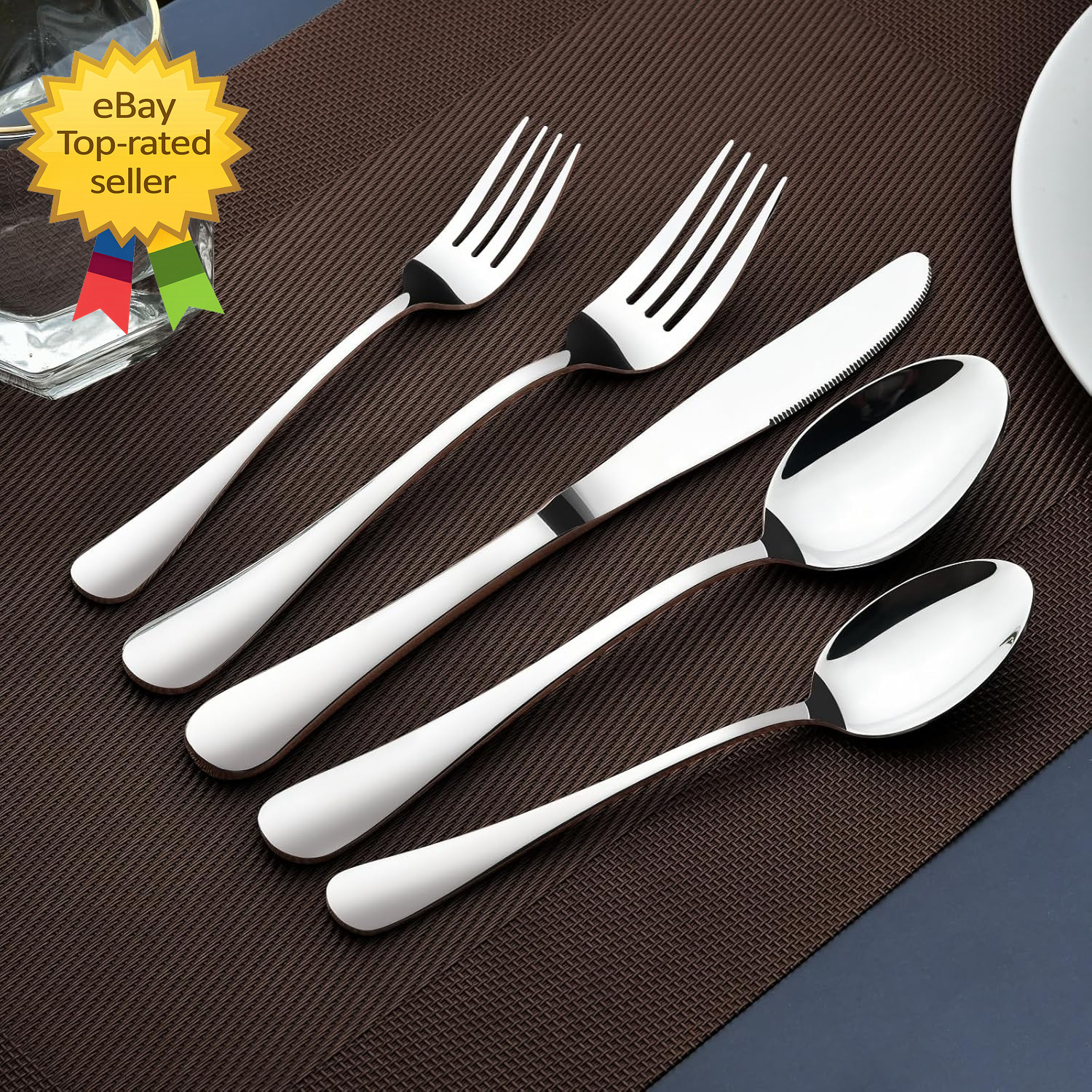 48Pcs Silverware Set for 8 Stainless Steel Flatware set Cutlery Utensil Kitchen