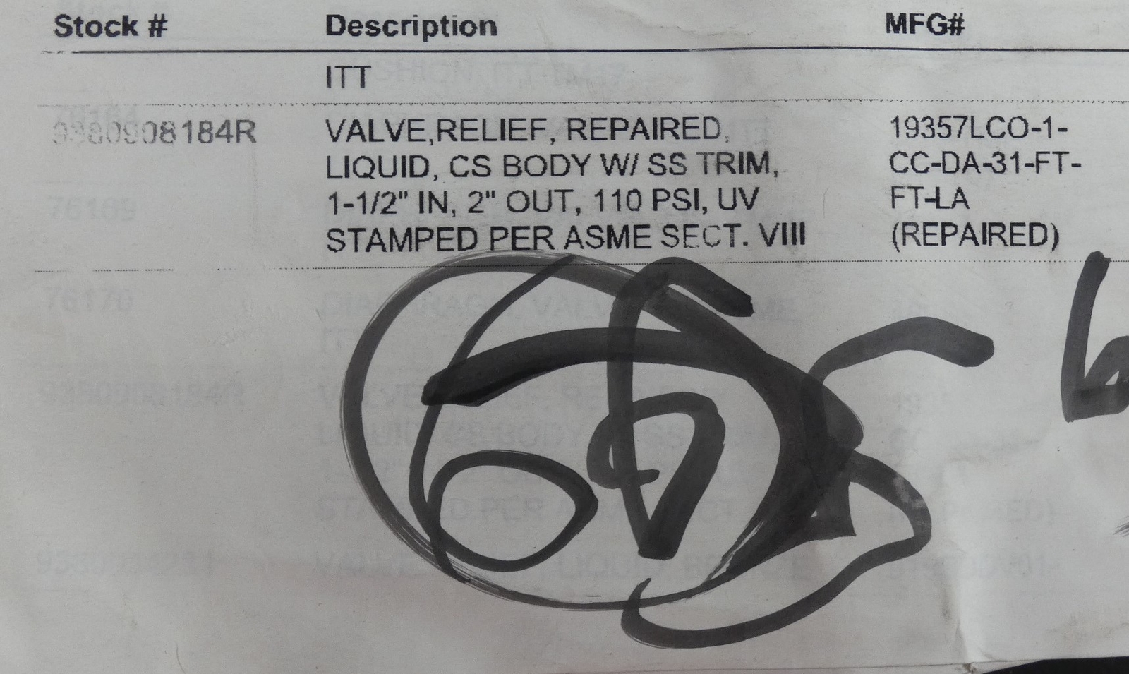 ITT Engineered 1764 8" Propylene Diaphragm Valve - NEW Surplus!