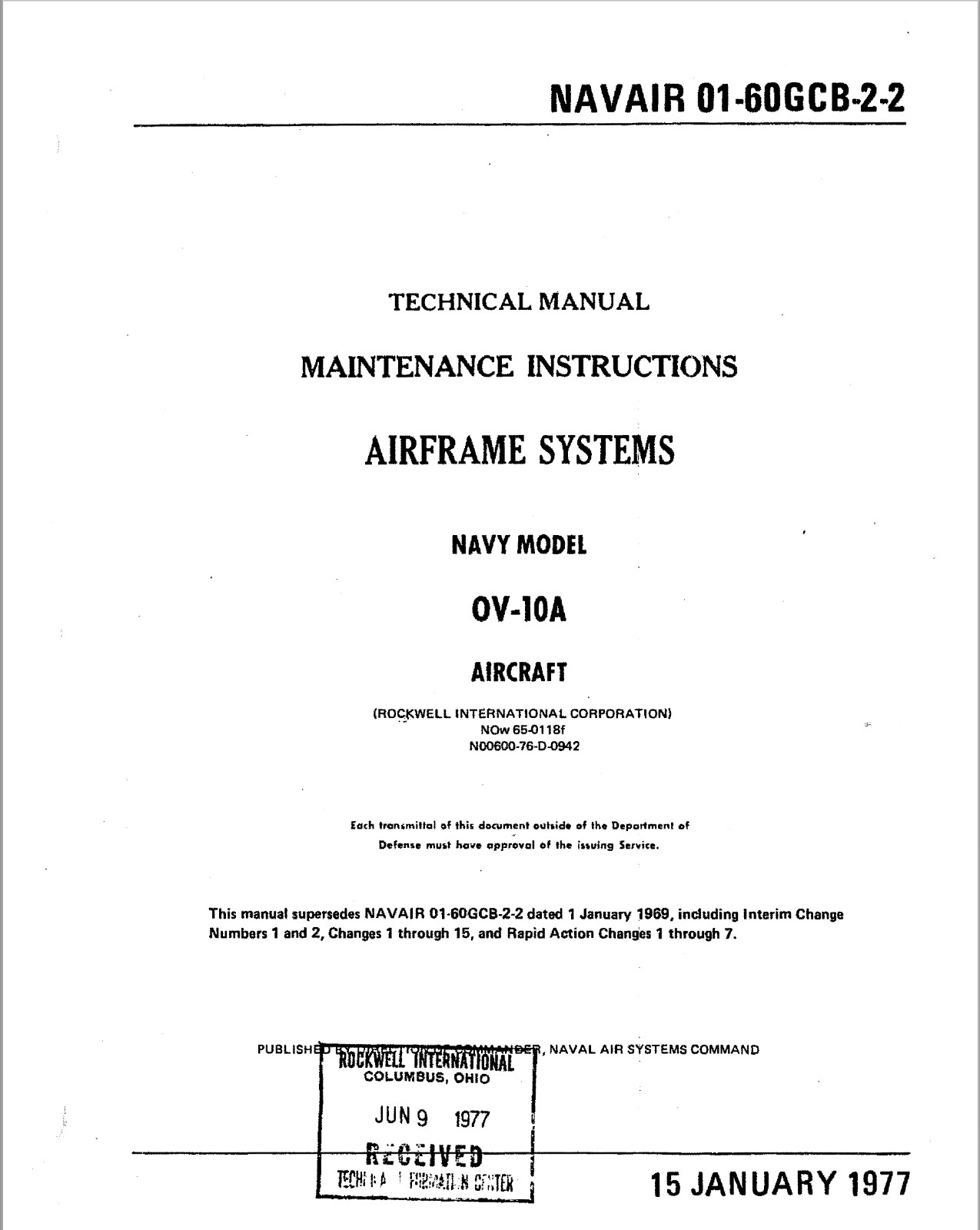 696 Page NAVAIR OV-10A BRONCO 01-60GCB-2-2 Airframe Maintenance Manual on CD