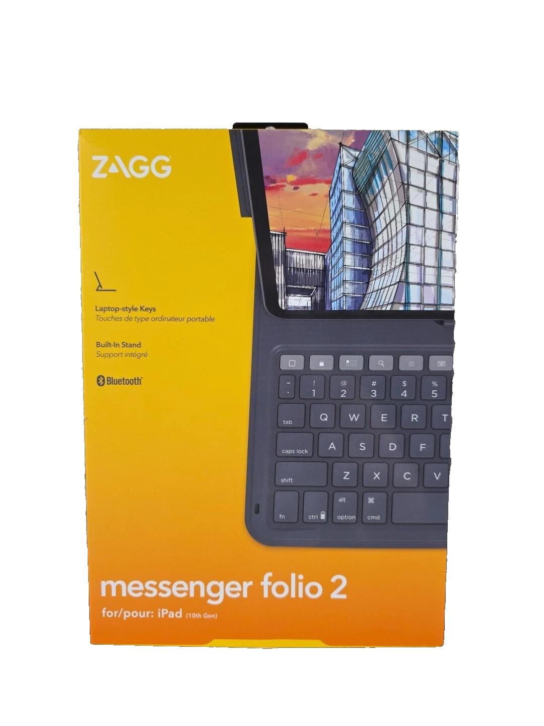 ZAGG Messenger Folio 2 Bluetooth Keyboard Case for iPad 10th, iPad A16 NEW OPEN