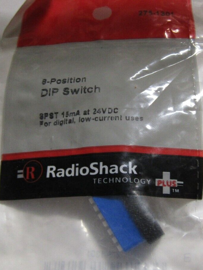 RadioShack SPST 8-Position DIP Switch 275-1301 New And Sealed