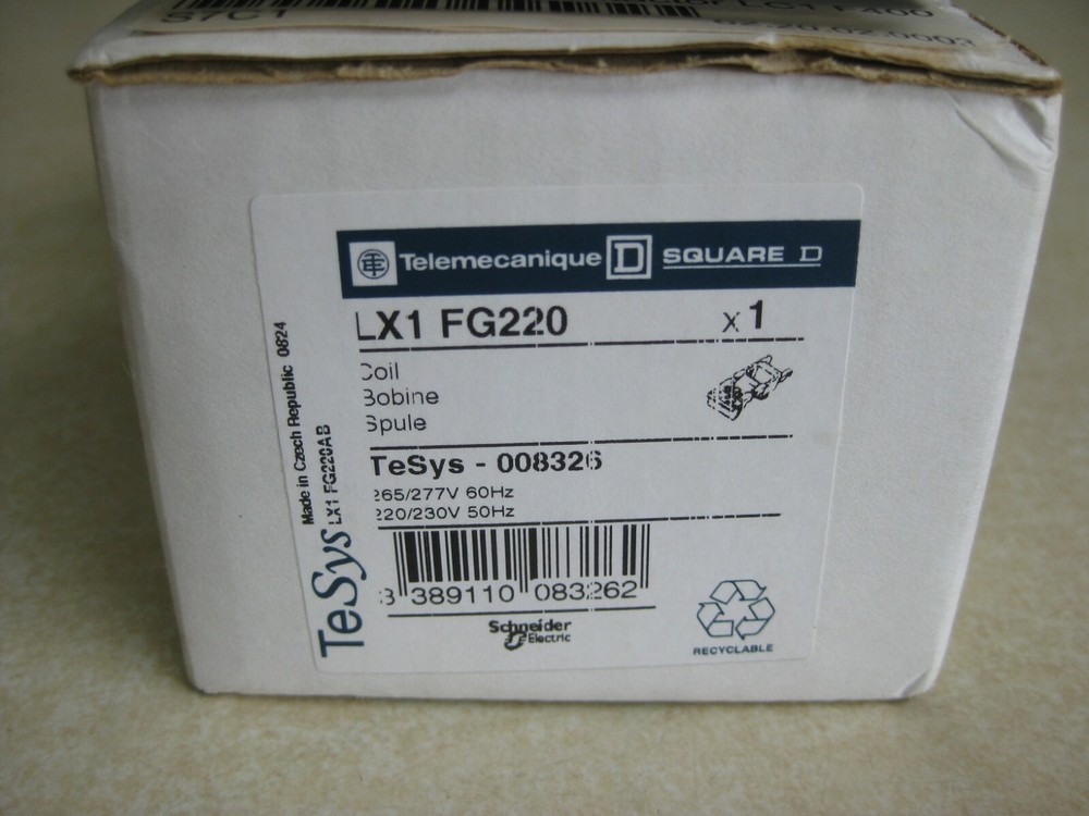 Schneider Contactor Coil LX1FG220 - 265/277V 60 HZ 220/330V 50 HZ US Free TAX