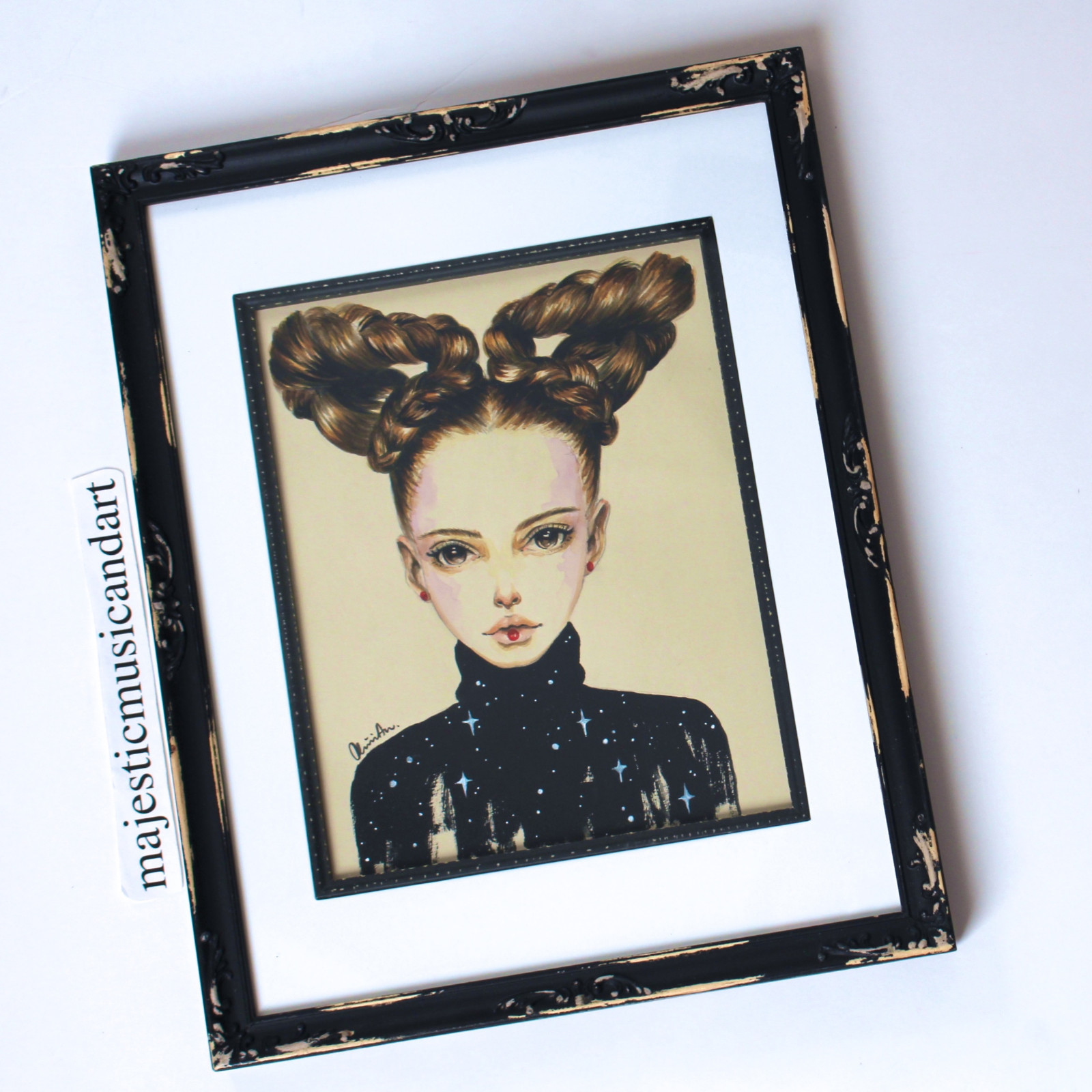 OLIVIA AU ORIGINAL ARTOWRK FRAMED 2015