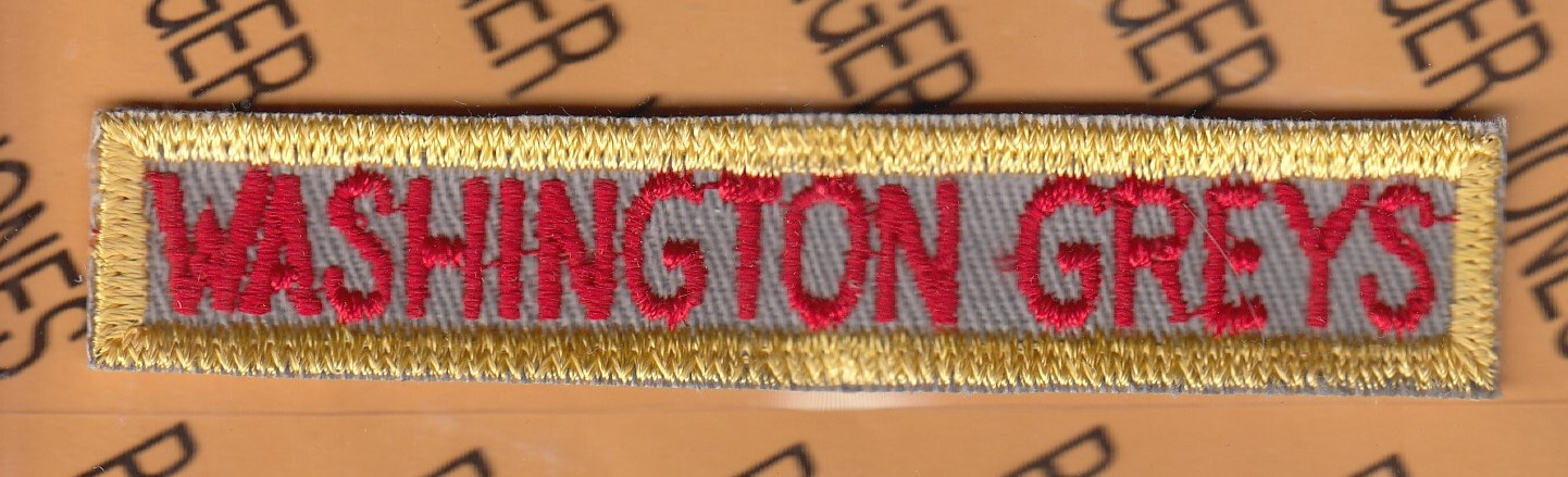 US Army 258th Artillery Regt Washington Greys ARNG 4.25" tab patch c/e B