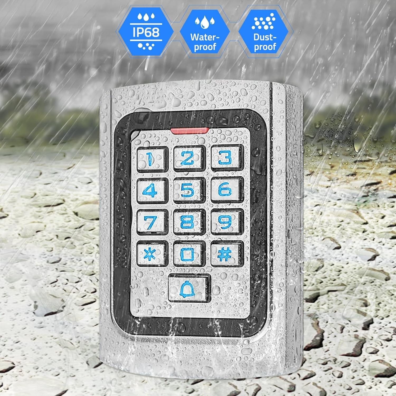 Wired Access Control Keypad Waterproof Keyless Entry System for Garage Door
