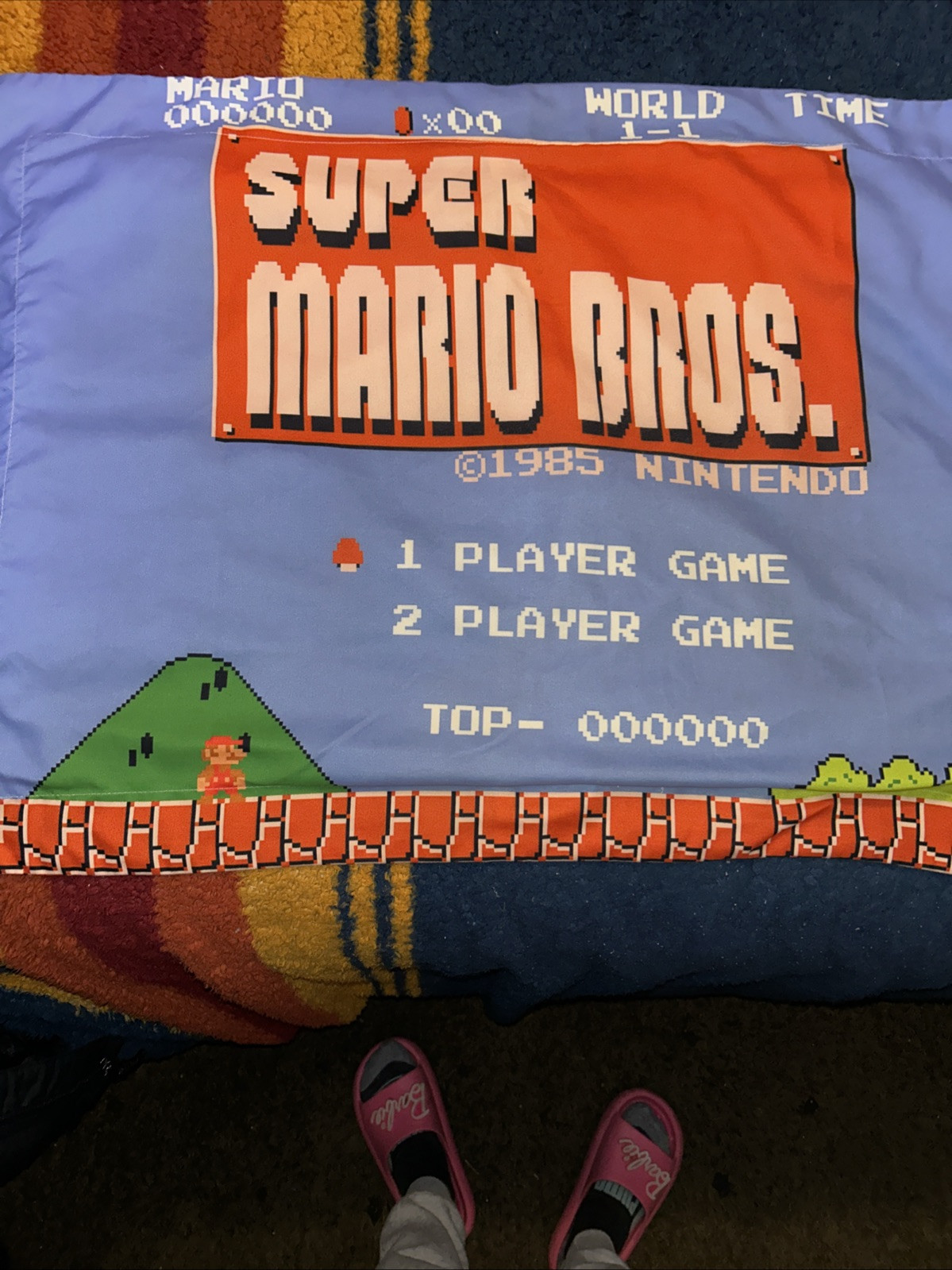 Super Mario Bros Pillow Cases Hard To Find Tag Is Faded