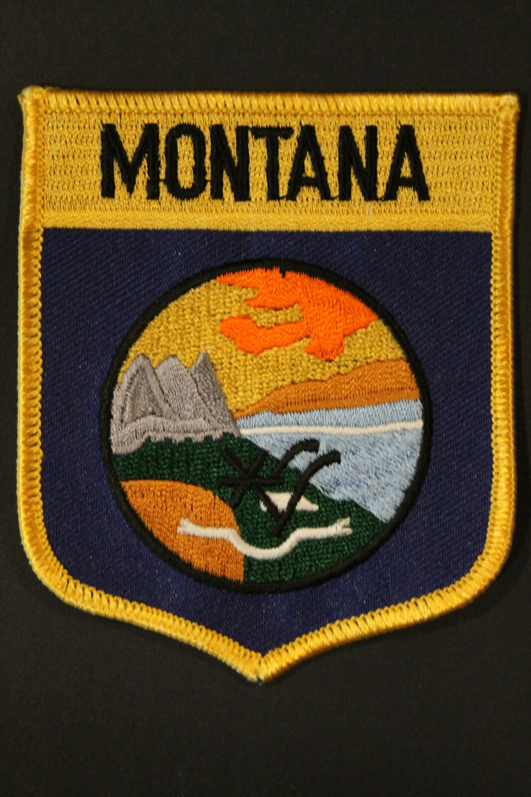 MONTANA STATE SHIELD PATCH - police park flag