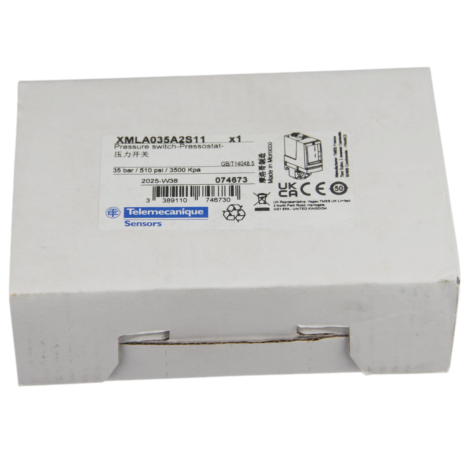 1PC New SCHNEIDER ELECTRIC XMLA035A2S11 Differential Pressure Switch Sensor