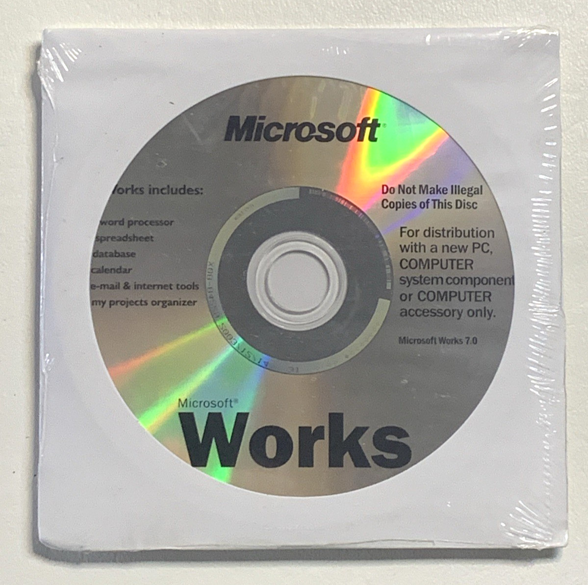 Microsoft Works 7.0 + Money 2004 Standard - New + Sealed