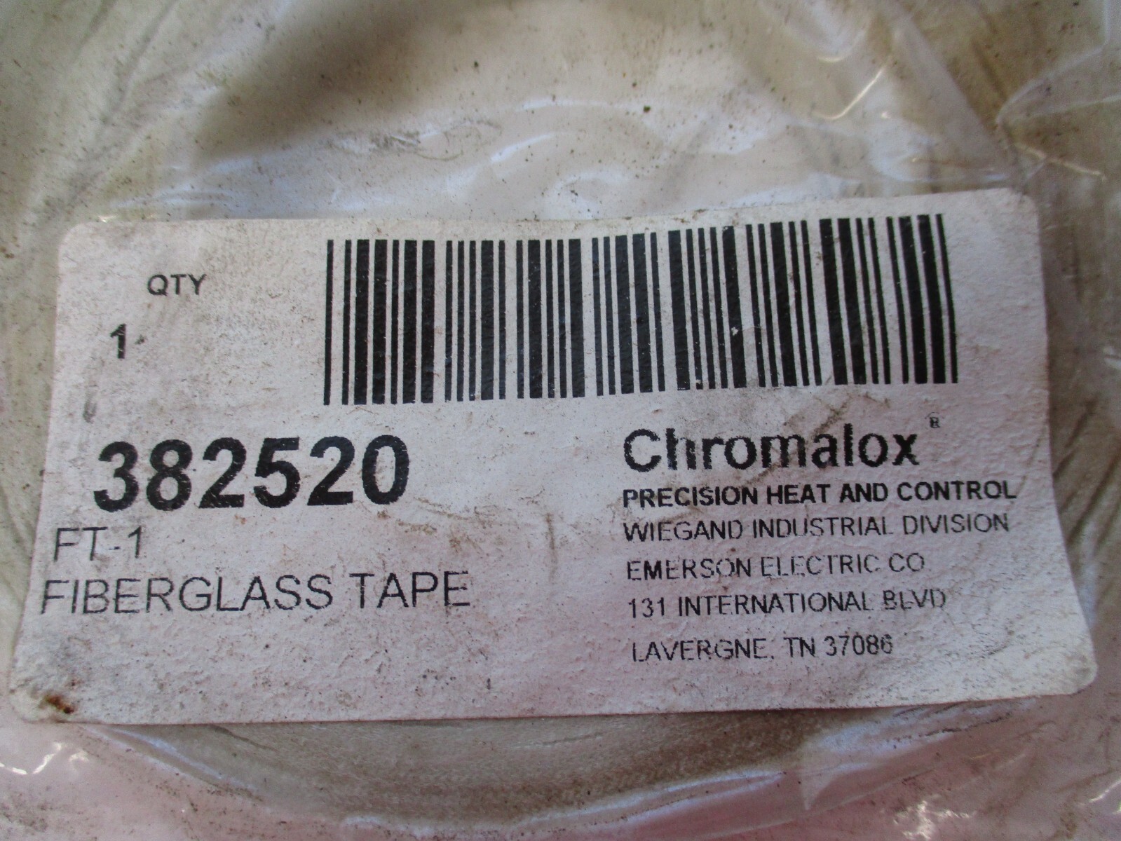 CHROMALOX FT-1 FIBERGLASS TAPE P/N 382520. 7/8  WIDE, LOOKS RUFF BUT STILL WORKS