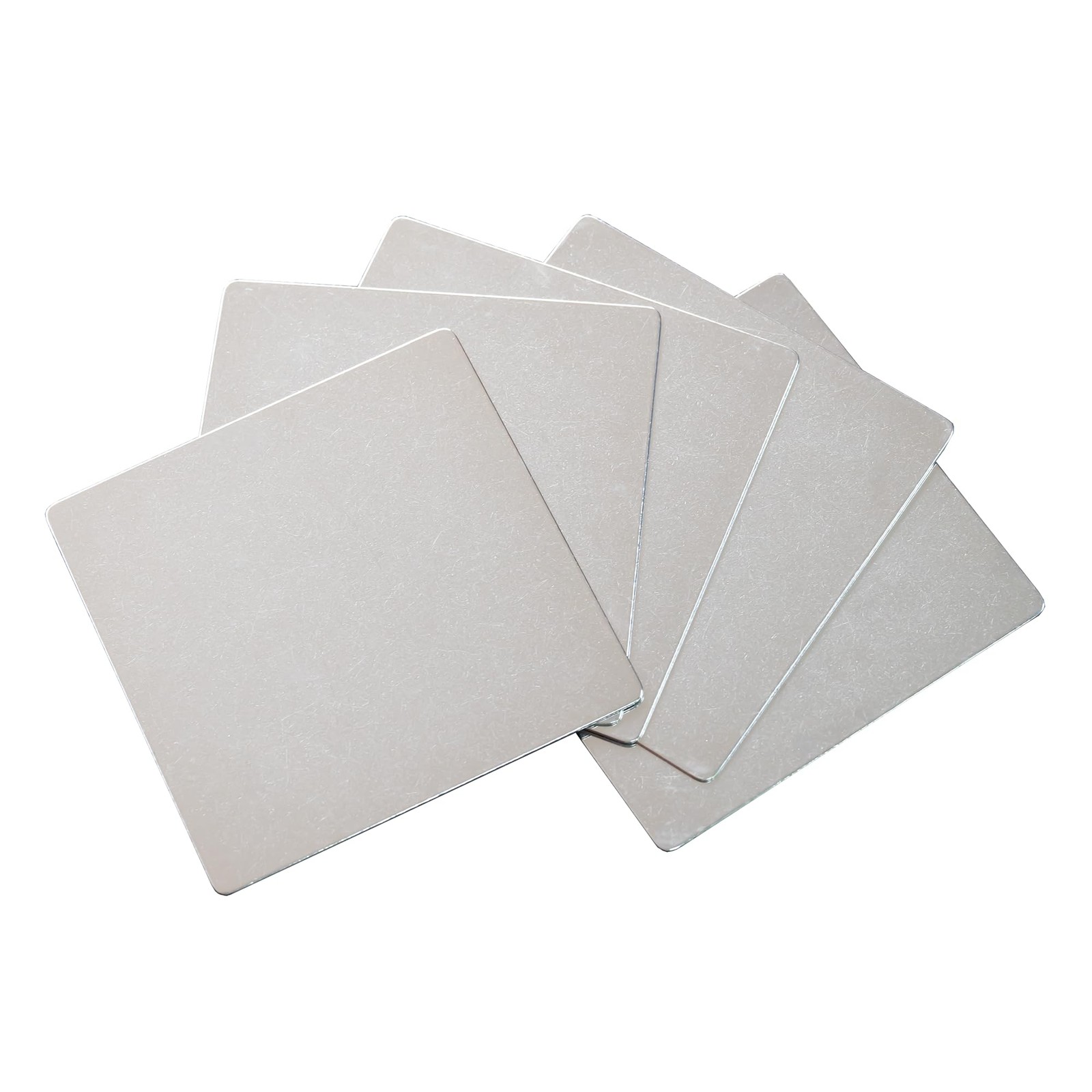 304 Stainless Steel Plate Metal Engraving Blank 4x4 Inch 5 PCS