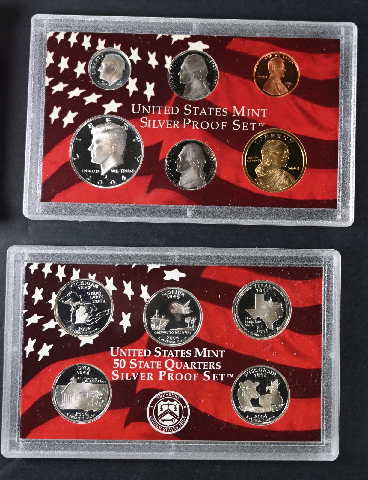 2004 Silver Proof Set US Mint Uncirculated Coins w/cert