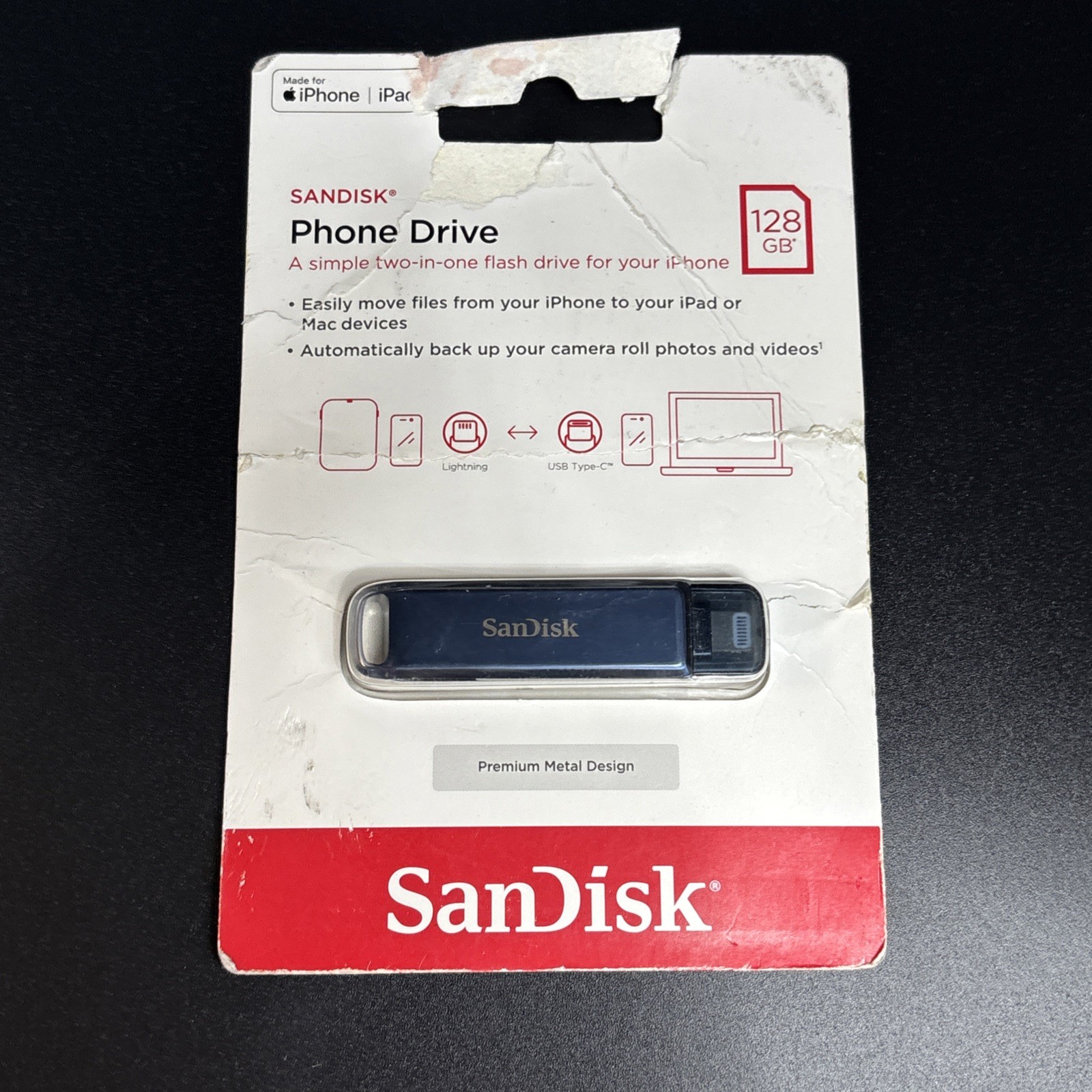 SanDisk 128GB USB Flash Drive Lightning and USB Type-C SDIXD0N-128G-AW6ME #CU