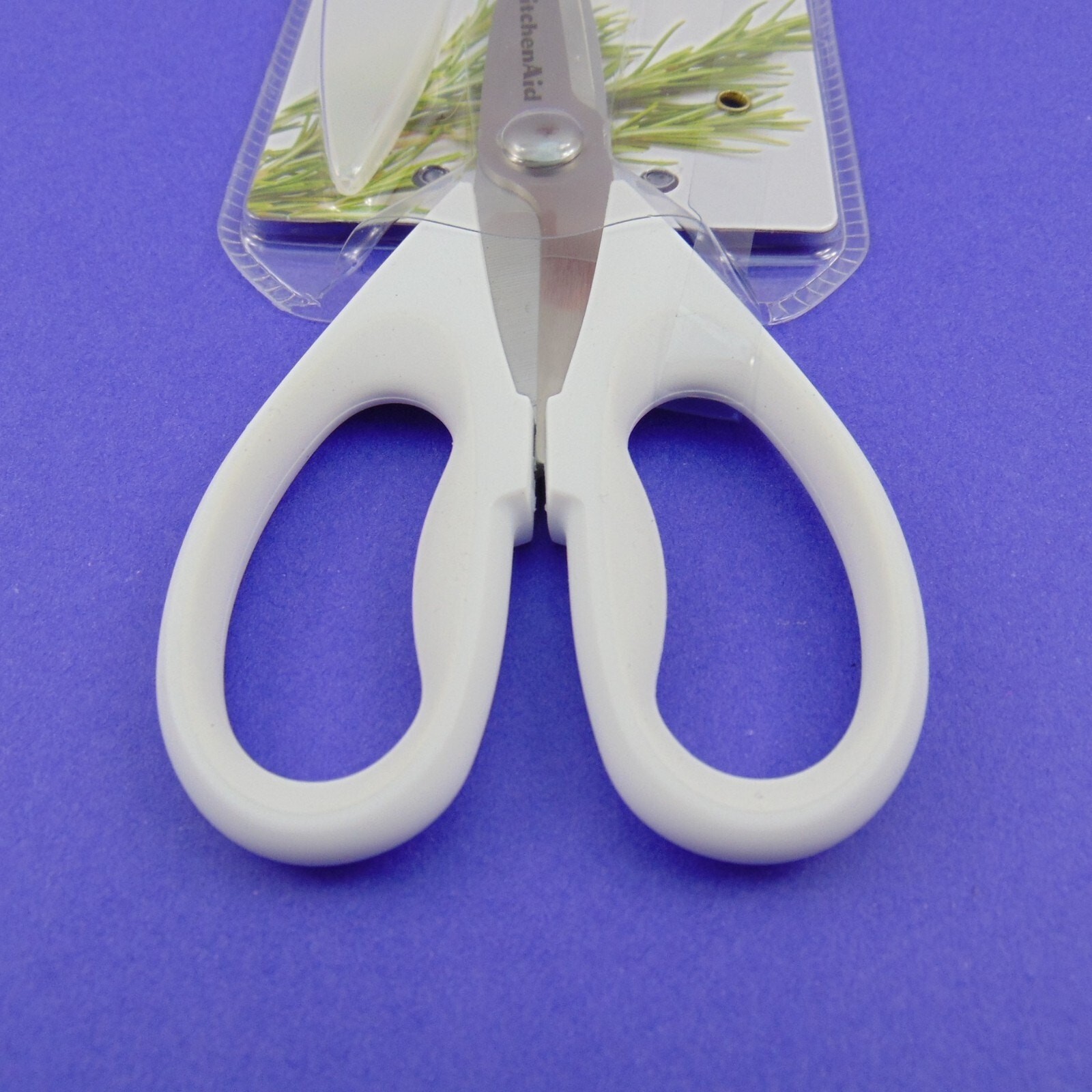 KitchenAid Utility Kitchen Shears Scissors White Handle Stainless Steel Blades