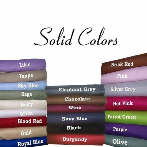 Heavy Winter 4 PCs Sheet Set 1000 TC Egyptian Cotton Solid Colors Queen Size