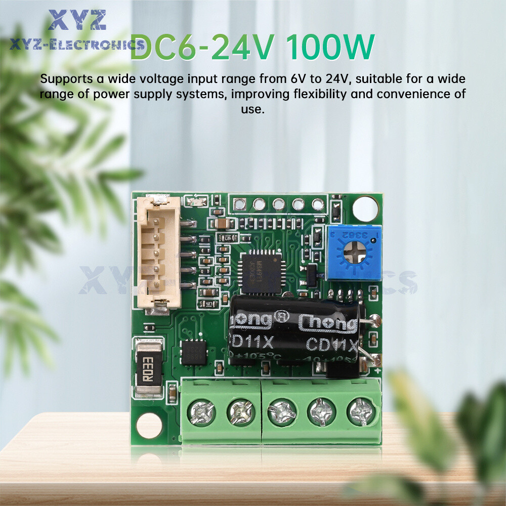 DC6-24V 100W BLDC 3-phase DC Brushless Hall Motor Drive Motor Speed Controller