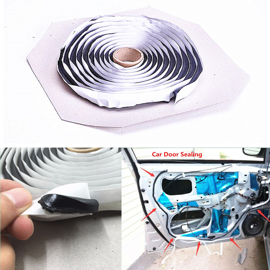 Car Door Windshield Headlight Reseal Rubber Butyl 4M Glue Strip Retrofit Sealant