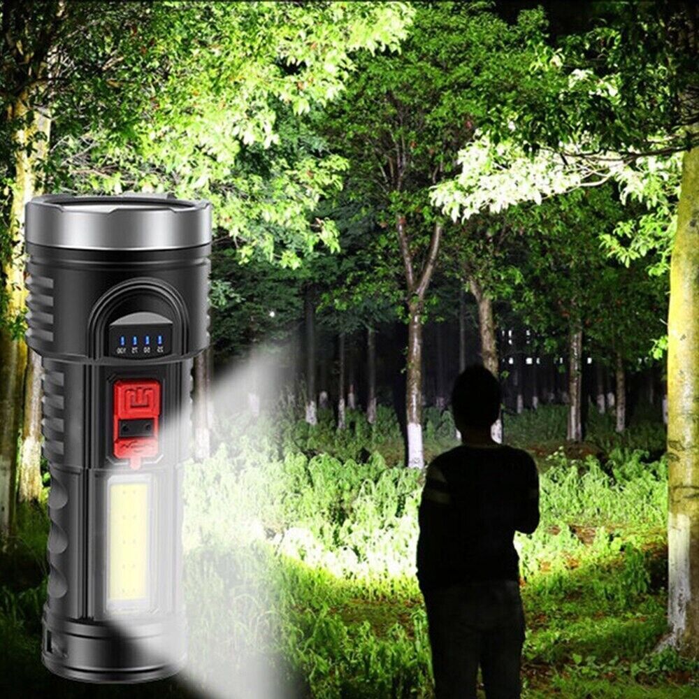Super Bright  LED Torch Tactical Flashlight Lantern USB Rechargeable & Battery