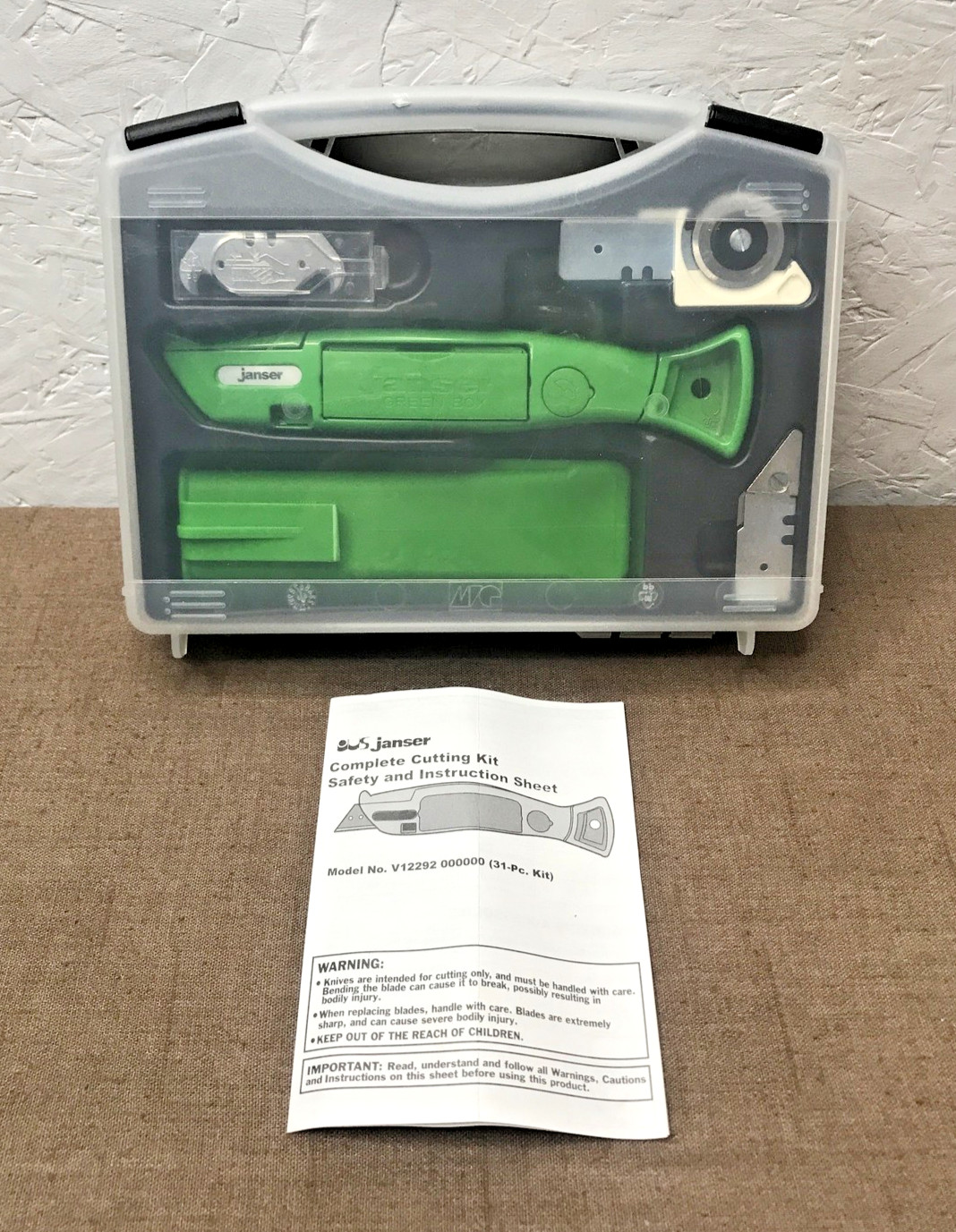 Janser Green Box Cutting Kit w/ Storage Box & Instructions V12292 000000 Germany