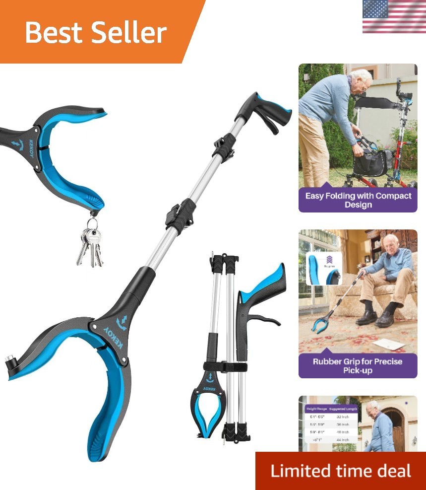 Compact 36-Inch Grabber Tool for Easy Reaching - Ideal for After Surgery