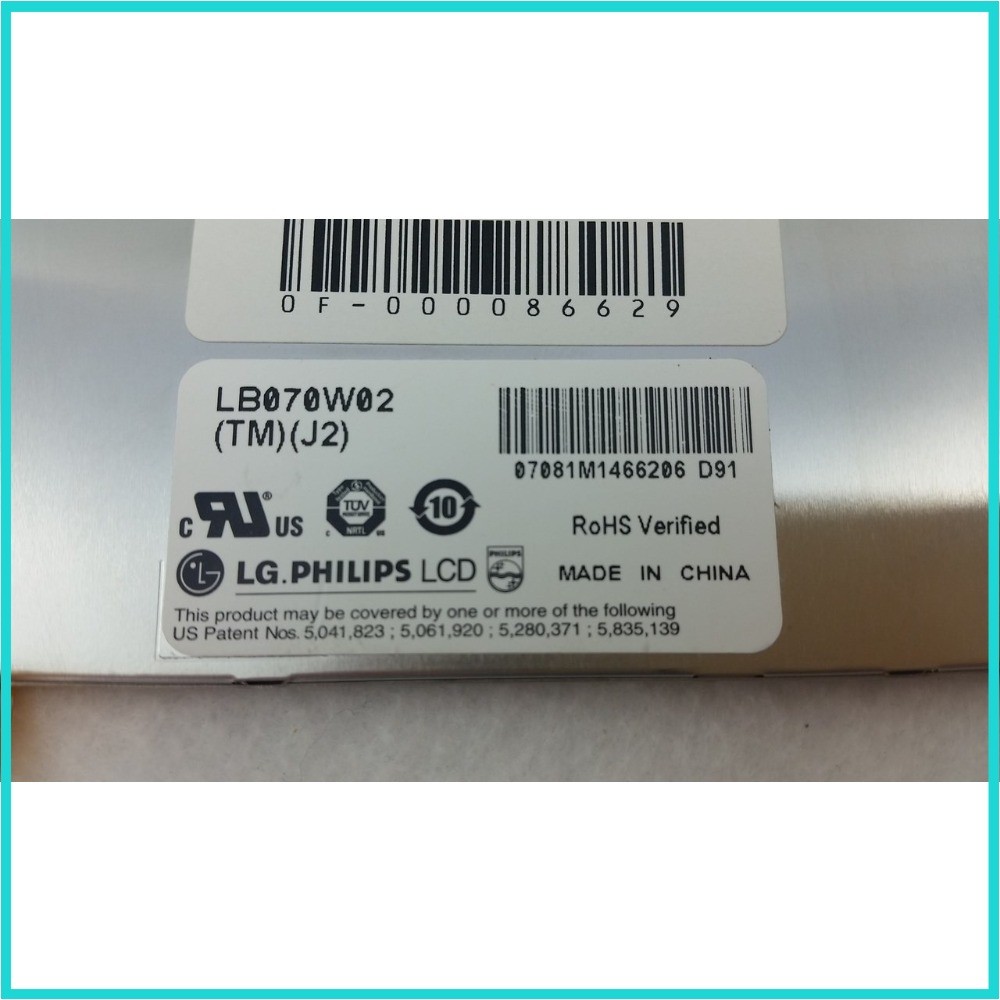 Original LB070W02 (TM) (J2) LCD Display Screen for LG Display
