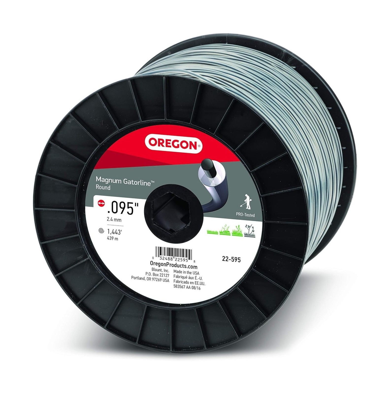 Oregon Magnum Gatorline 095 Trimmer Line Heavy Duty, Professional Round Weed ...