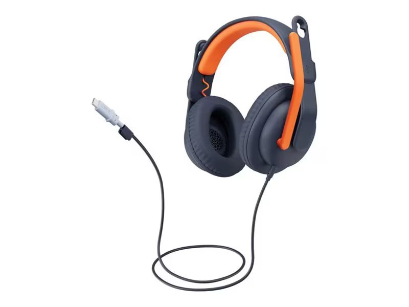 Logitech Zone Learn Wired Headsets for Learners USB-C Adjustable fit for Kids