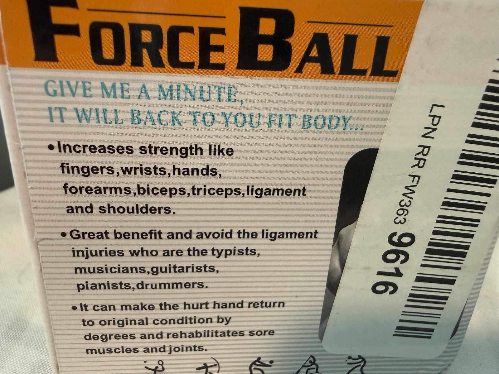 Force Ball Gyroscope Wrist Forearm Exerciser LED Hand Grip Strength Trainer NIB