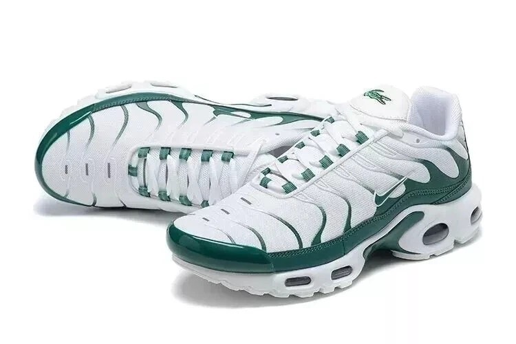 DS Nike Air Max Plus TN White Green Cushioned Sports Men's Shoes Brand New