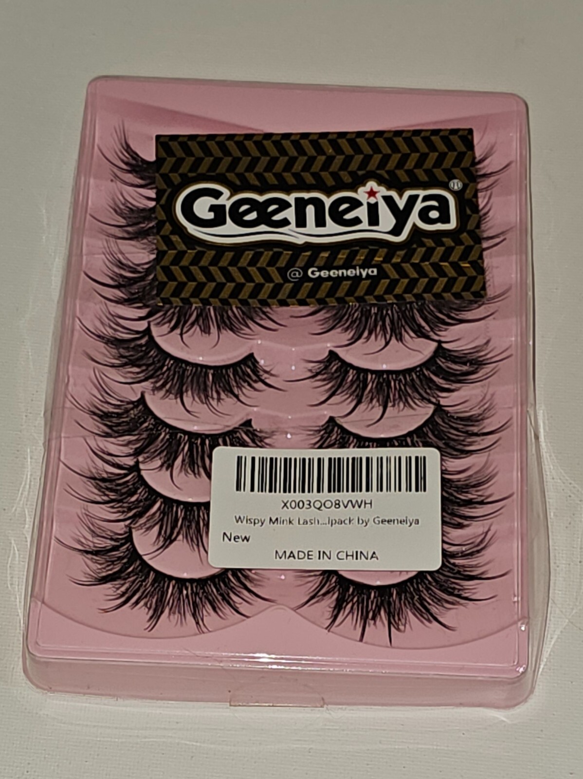 Geeneiya Lashes Wispy Mink Natural Eyelashes Spikes Lash Extensions Black