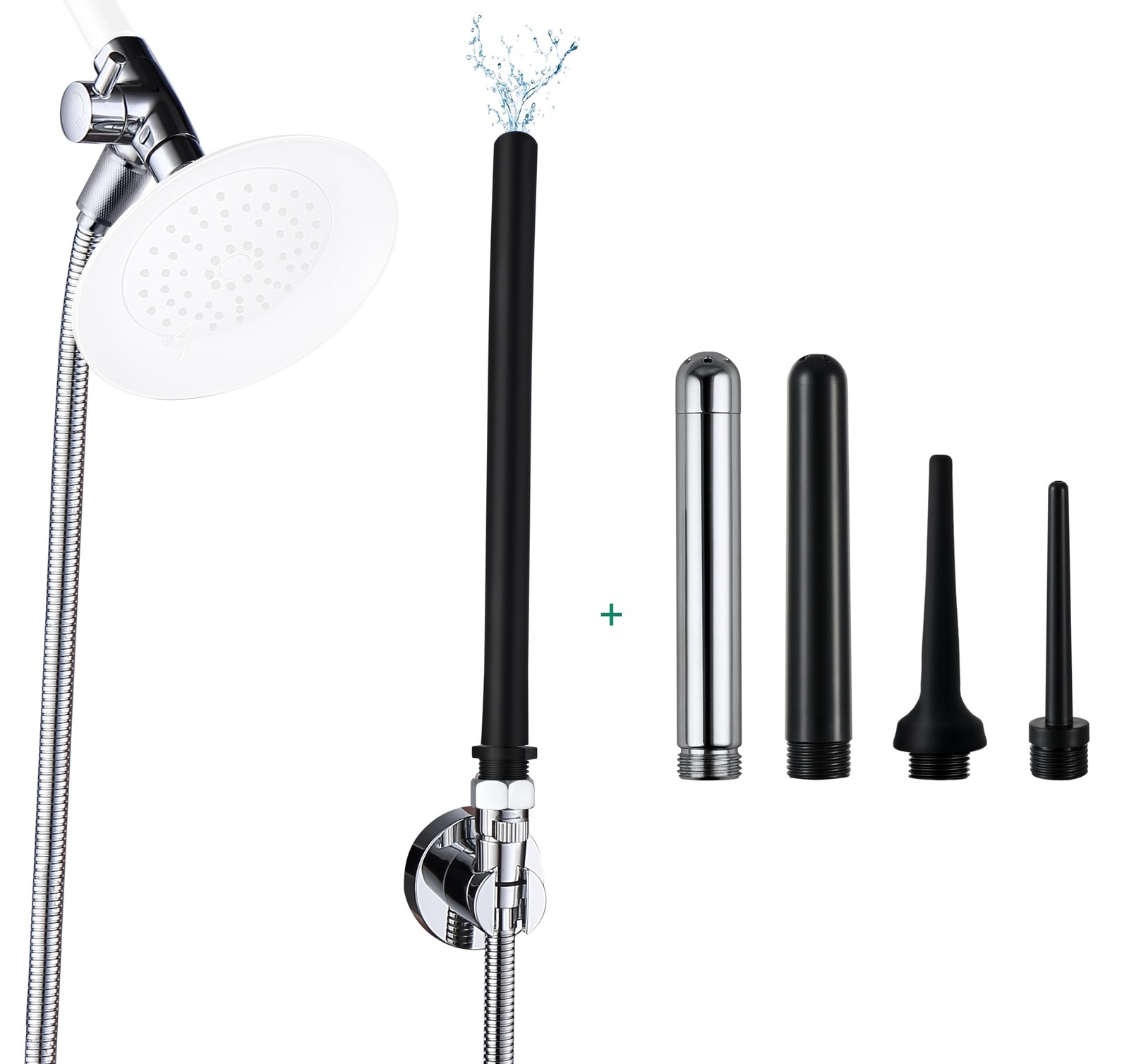 Shower Enema System with Water Control Valve , Enema Attachment with 100 Inch...