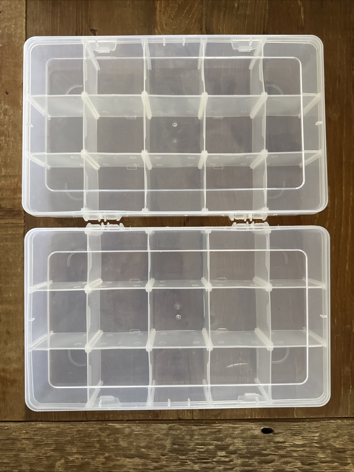 2 Plastic Box 30 Compartment Organizer Storage Container- Beads, Bento, Lures
