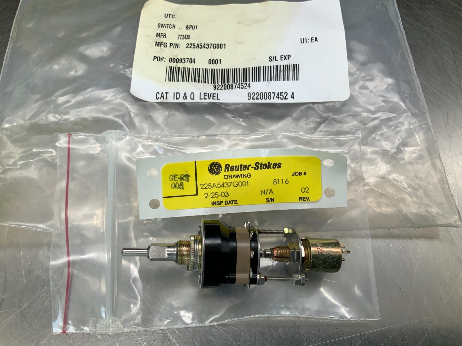 GE Reuter-Stokes Rotary Switch 225A5437G001