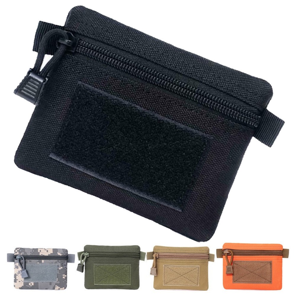 Tactical Molle EDC Pouch Wallet Mini Waist Pack Purses Nylon Card Coin Holder