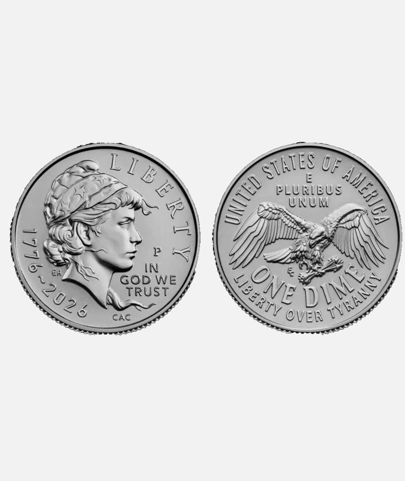 (1) 1776-2026 P Semi-Quincentennial Emerging Liberty Dime on Hand Ready to Ship